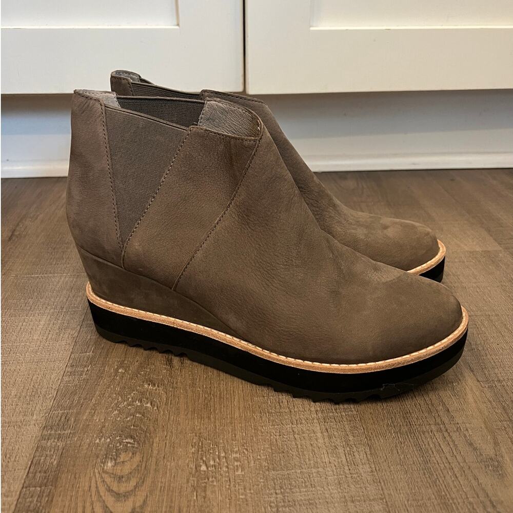 Eileen Fisher Caddy Chelsea Wedge Bootie Ankle Boots